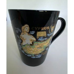 Cyprus Coffee Mug The Island of Venus Black and Gold